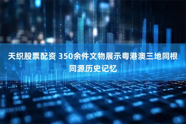 天织股票配资 350余件文物展示粤港澳三地同根同源历史记忆