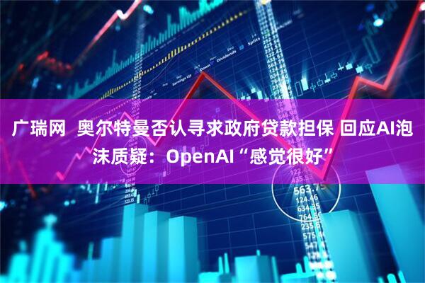 广瑞网  奥尔特曼否认寻求政府贷款担保 回应AI泡沫质疑：OpenAI“感觉很好”